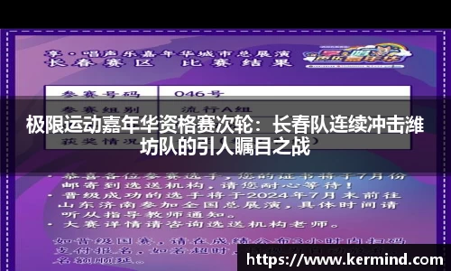 极限运动嘉年华资格赛次轮：长春队连续冲击潍坊队的引人瞩目之战